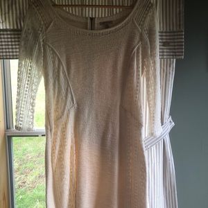 Anthropologie Ivory Lace Frost by Bordeaux